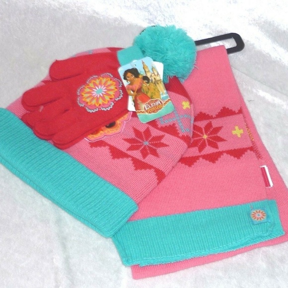 Girls Hat Scarf set Disneys Elena Avalor Fairisle size 4-16 NEW - Picture 2 of 2